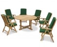 Canfield Round 1.5m Table & 6 Bali Reclining Chairs