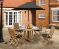 Berrington Round Gateleg 1.2m Table with 4 Rimini Armchairs