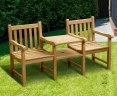 Windsor Vista Teak Companion Seat, Jack and Jill Bench