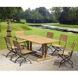Belgrave 6 Seat Pedestal Table 1.8m & Bistro Chairs