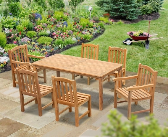 Sandringham 6 Seater Garden Table 1.8m with Clivedon Chairs