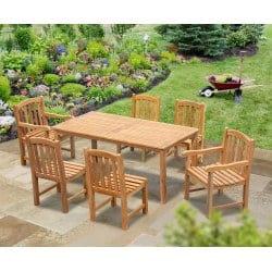 Sandringham 6 Seater Garden Table 1.8m with Clivedon Chairs