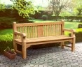 Balmoral 6ft Teak Park Bench, Memorial Garden Bench - 1.8m