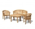 Contemporary Bench, Coffee Table & Armchairs, Banana Furniture Set