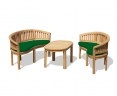 Wimbledon Teak Benches and Coffee Table Set