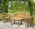 Contemporary Bench, Coffee Table & Armchairs, Banana Furniture Set