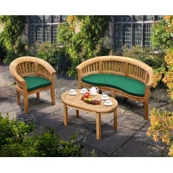 Deluxe Coffee Table, Bench and Chair Set