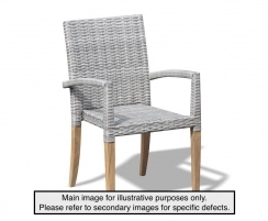 St. Tropez Grey Marble Stacking Chair - Used: Good