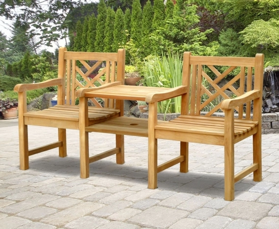 Princeton Vista Teak Garden Love Seat