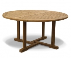 Canfield 5ft Teak Round Garden Table – 1.5m
