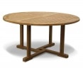 Canfield 5ft Teak Round Garden Table – 1.5m