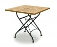 Square Folding Bistro Table, Black – 0.8m