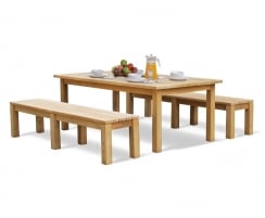 Chichester Teak Garden Table and Benches Set Chichester Teak Garden Table and Benches Set