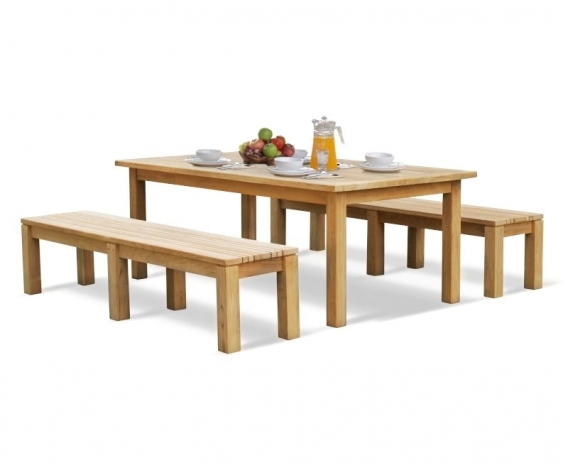 Chichester Teak Garden Table and Benches Set