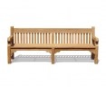 Banchory Solid Wood Teak Park Bench - 2.4m