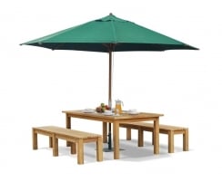 Chichester Teak Garden Table and Benches Set