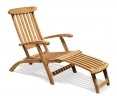 Halo Teak Steamer Chair, Brass fittings & Cushion