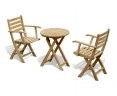 Suffolk Folding 2 Seater Teak Dining Set - 0.6m