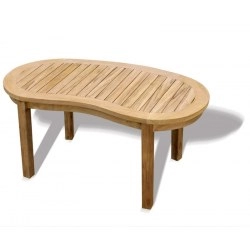 Deluxe Teak Outdoor Coffee Table, Banana Coffee Table