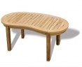 Deluxe Teak Outdoor Coffee Table, Banana Coffee Table