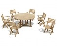 Berrington 1.5 Table with 6 Suffolk Chairs Teak Dining Set