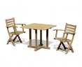 Canfield 90cm Square Table with 2 Suffolk Folding Armchairs