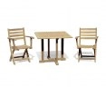 Canfield 90cm Square Table with 2 Suffolk Folding Armchairs