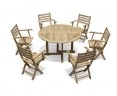 Canfield Round 1.3m Dining Set with 6 Suffolk Chairs