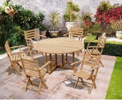 Berrington 1.5m Table with 6 Suffolk Chairs Teak Dining Set