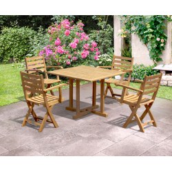 Canfield Square 1m Table with 4 Suffolk Armchairs