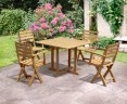 Canfield Square 1m Table with 4 Suffolk Armchairs