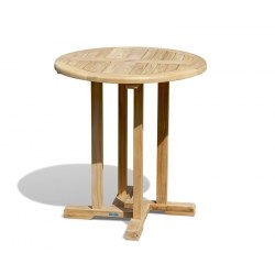 Canfield Teak Circular Garden Table – 0.7m
