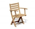 Suffolk Outdoor Wood Folding Chair, Teak