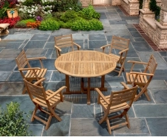 Canfield Round 1.3m Dining Set with 6 Suffolk Chairs