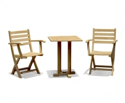 Canfield Square 60cm Bijou Dining Set with 2 Suffolk Chairs