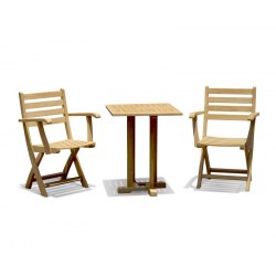 Canfield Square 60cm Bijou Dining Set with 2 Suffolk Chairs