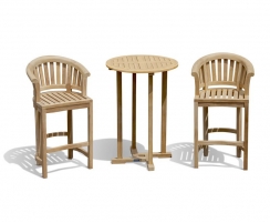 Canfield 70cm Bar Table Set with 2 Contemporary Chairs
