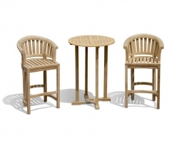 Canfield Bar 0.7m Dining Set with 2 Contemporary Chairs