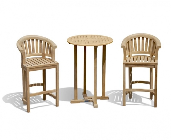 Canfield 70cm Bar Table Set with 2 Contemporary Chairs