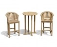 Canfield Bar 0.7m Dining Set with 2 Contemporary Chairs