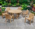 Canfield 6 Seater Garden Dining Set with Monaco Chairs