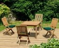 Sandringham Table with 4 Bali Armchairs