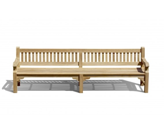 Braemar Heavy Duty Teak Garden Bench - 3m