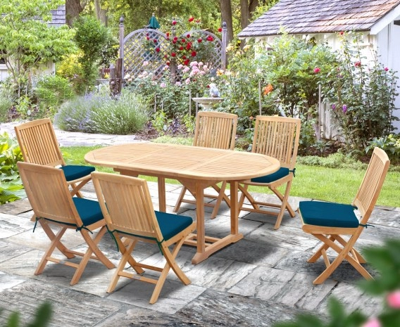 Brompton Bijou Extending Table 1.2 - 1.8m & 6 Rimini Folding Side Chairs