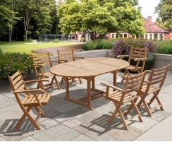 Brompton Large Extending Table with 6 Suffolk Chairs Dining Set