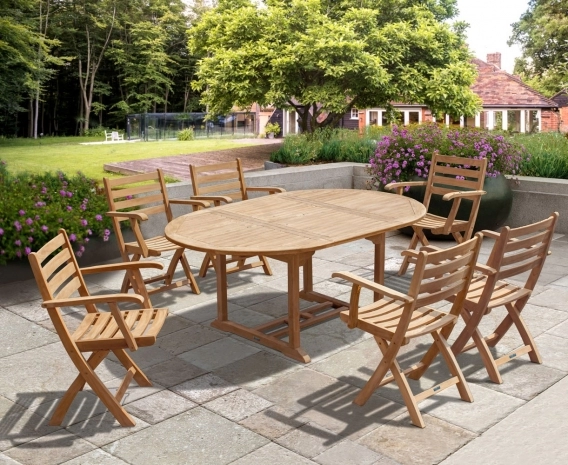 Brompton Large Extending Table with 6 Suffolk Chairs Dining Set