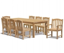 Balmoral 8 Seater Dining Set with 2 Clivedon Armchairs & 6 Side Chairs