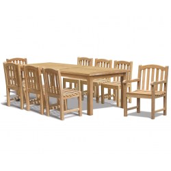 Balmoral 8 Seater Dining Set with 2 Clivedon Armchairs & 6 Side Chairs