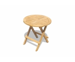 Ashdown Folding Picnic Table, Round, Straight Slats
