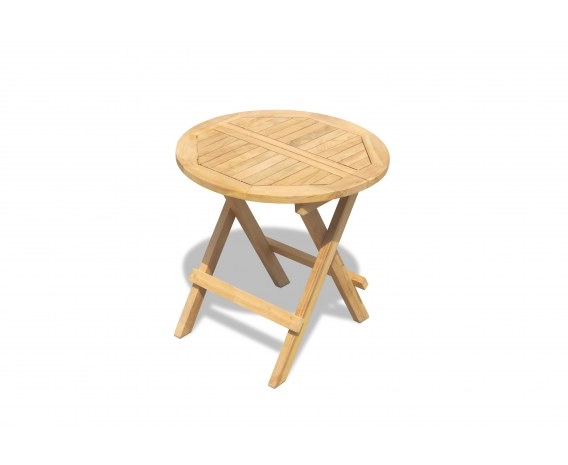 Ashdown Folding Picnic Table, Round, Straight Slats